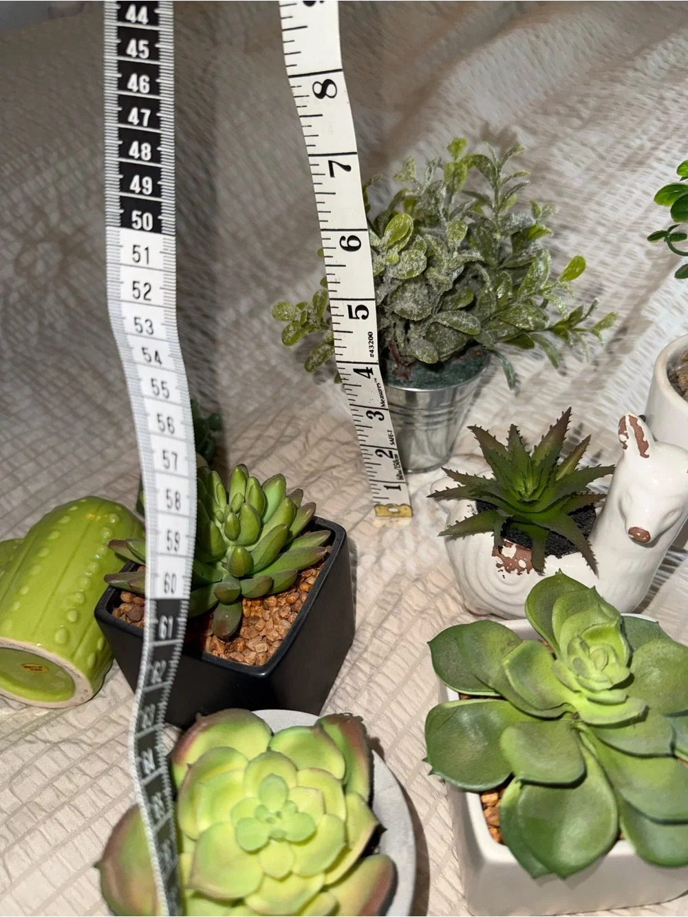 9 pc Small Faux Succulent Planter Collection